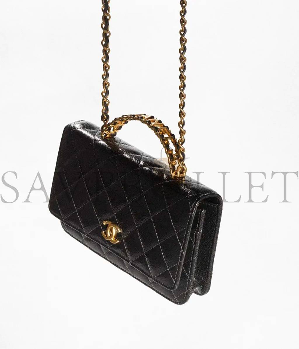 Ch*el wallet on chain gold hardware ap2804 b08299 94305 (19.2*12.3*3.5cm)